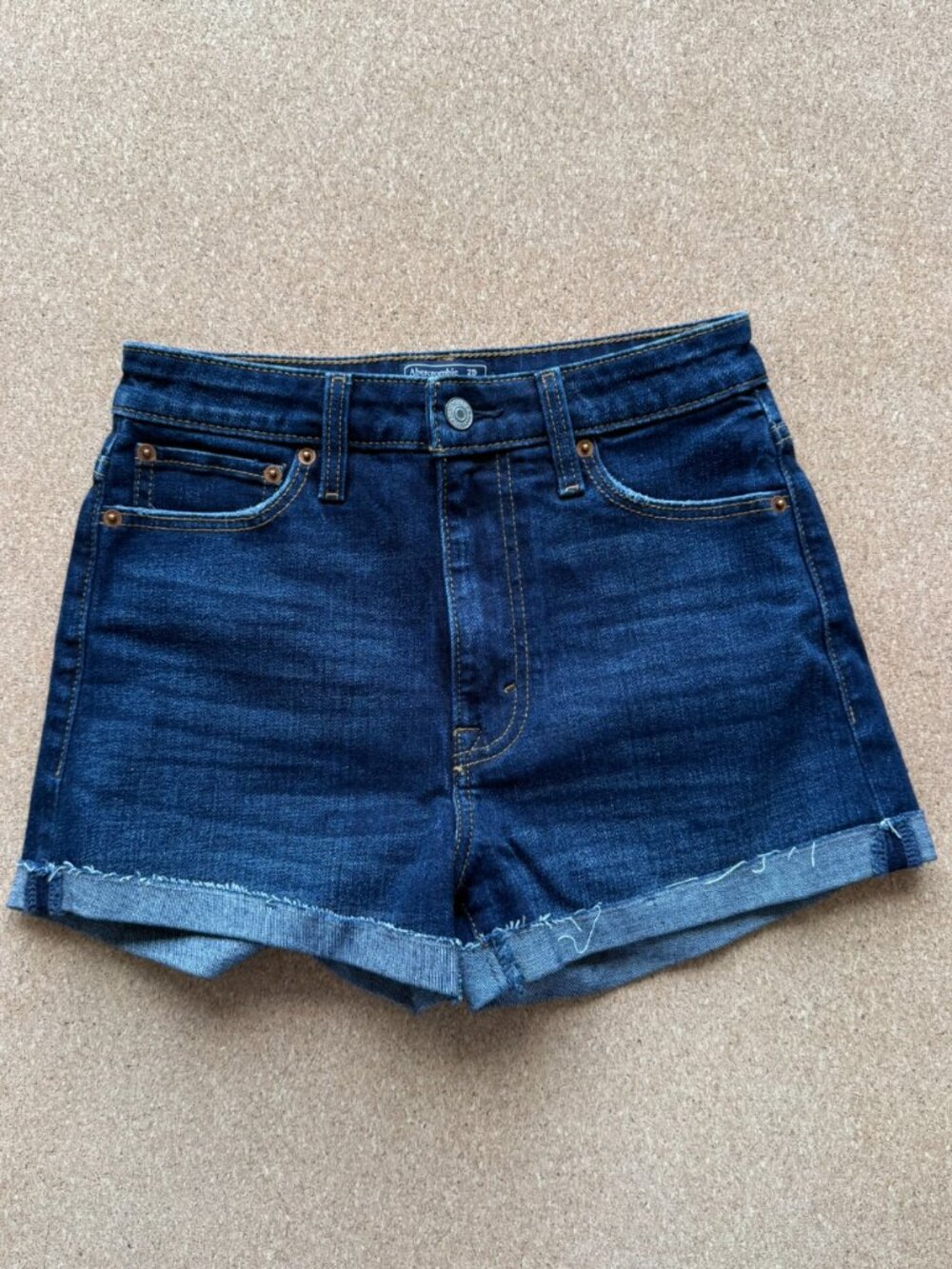 Abercrombie Dark Wash High Rise Shorts